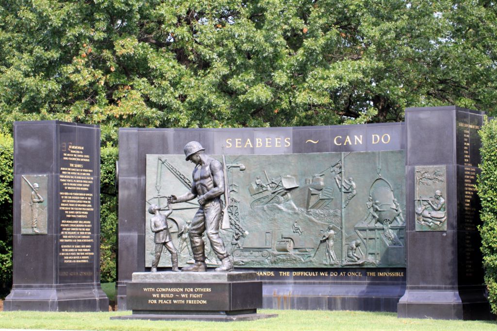 The National Seabee Memorial, Arlington, Virginia. 