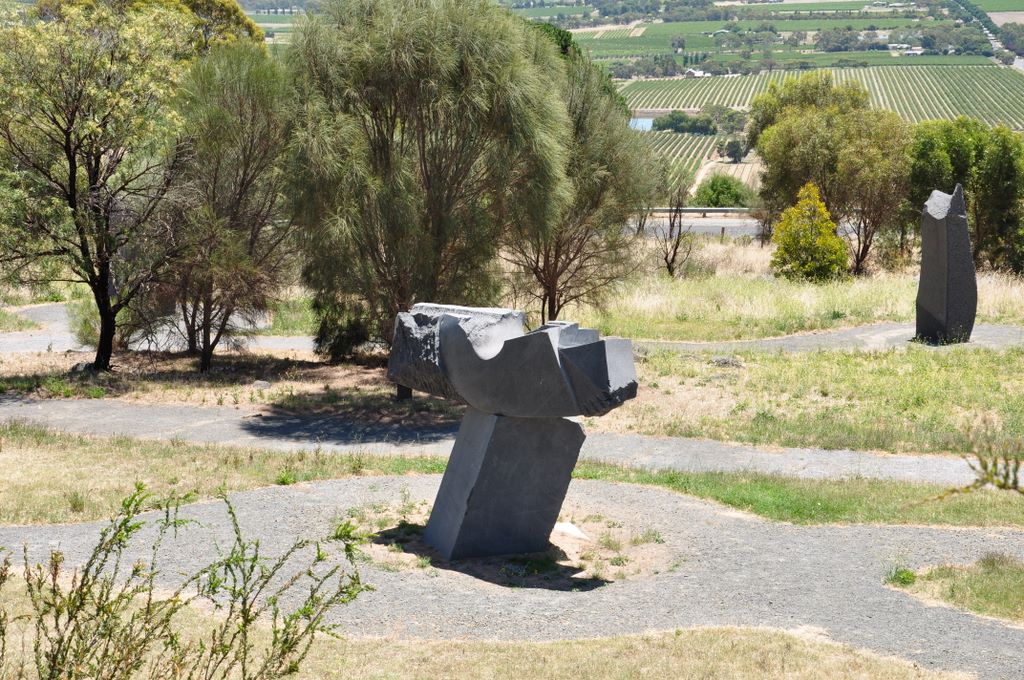 Sculptures at Mengler's Hill Lookout.