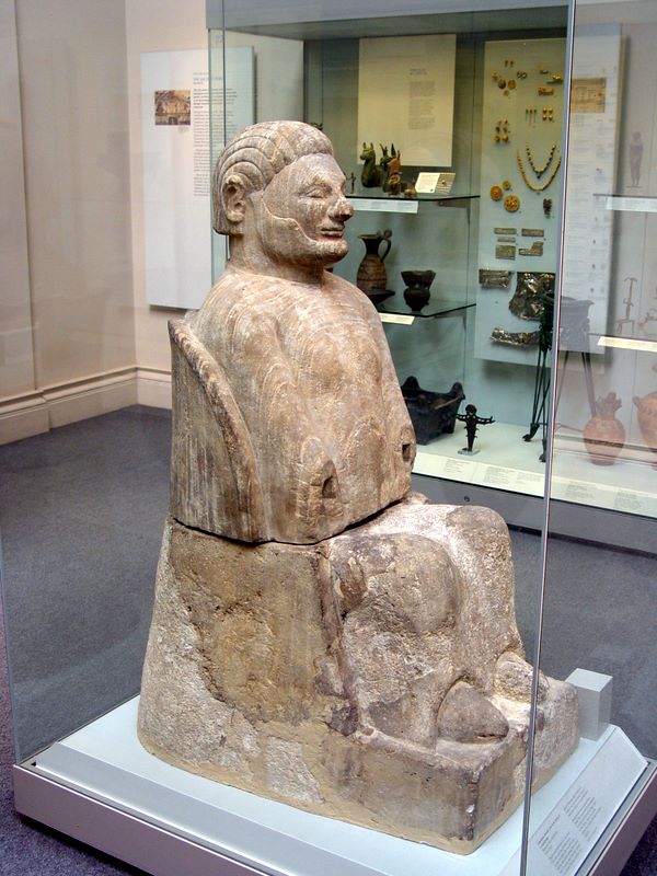 Ancient artifacts in the British Museum, London.