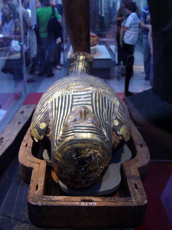 Ancient artifacts in the British Museum, London.